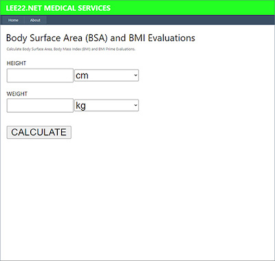 Body Surface Area and BMI evaluation